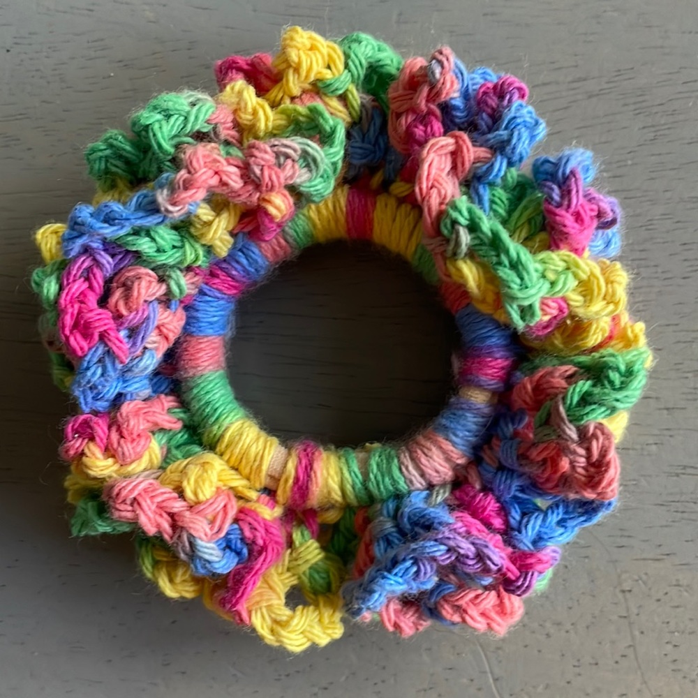 Crochet Hair Scrunchie Hand Crafted Crocheted by Seller